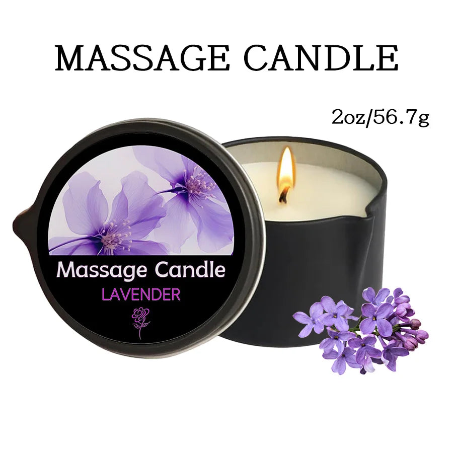 Massage Candle – Essential Oils, 1–2oz, Six Scents
