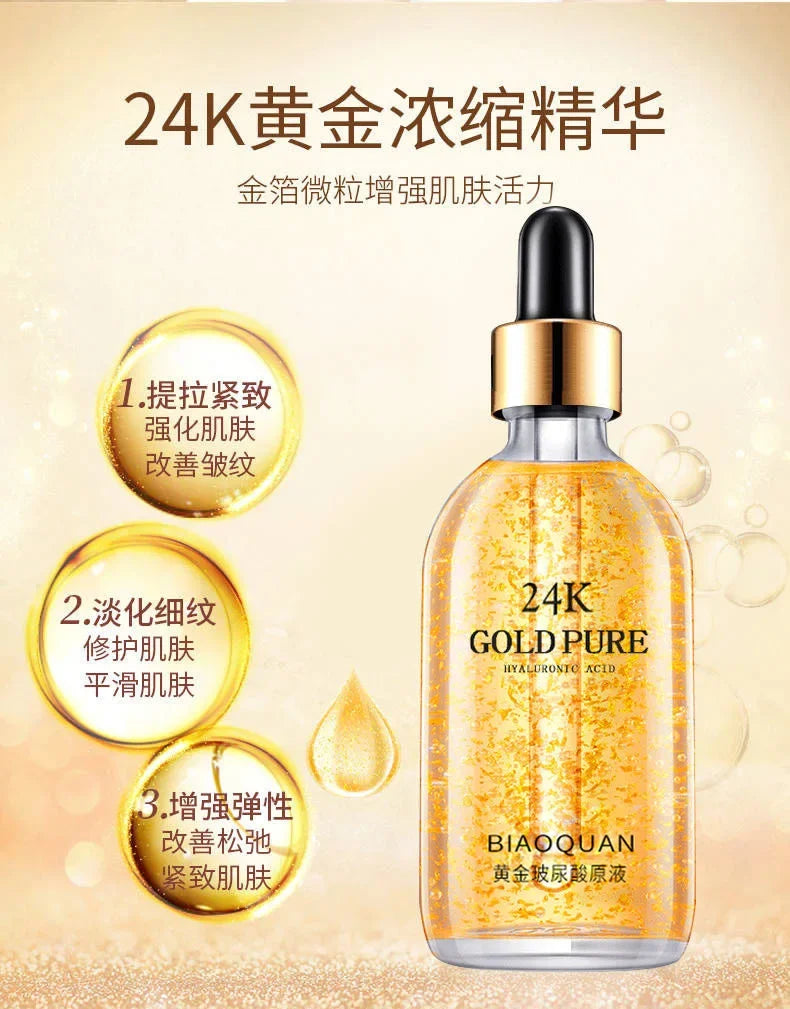 24K Gold Hyaluronic Serum – Anti-Aging & Lifting – 100ml
