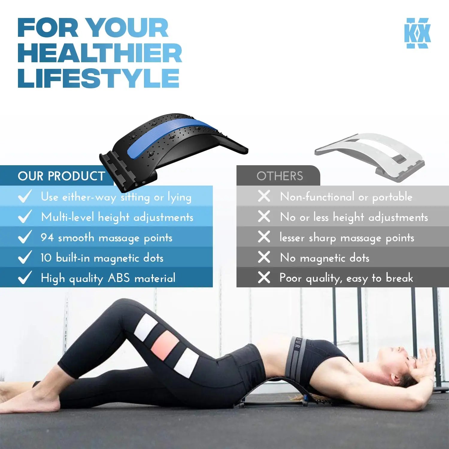 Lumbar Stretching Massager – Spine Correction & Back Relief