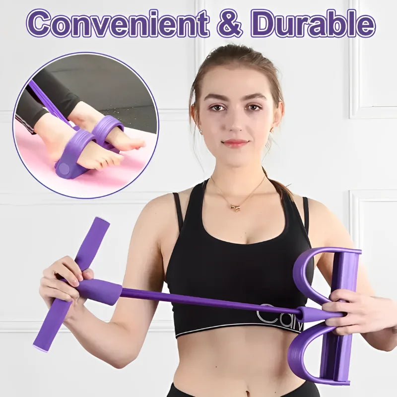 4-Tube Fitness Tensioner – Yoga & Ab Strength Trainer