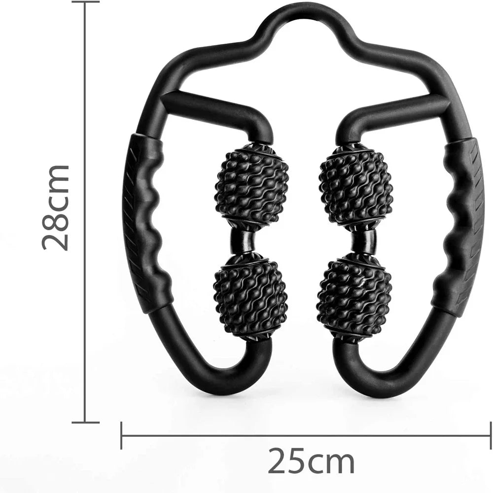 4-Wheel Foam Roller – Deep Tissue Muscle Massager 360°